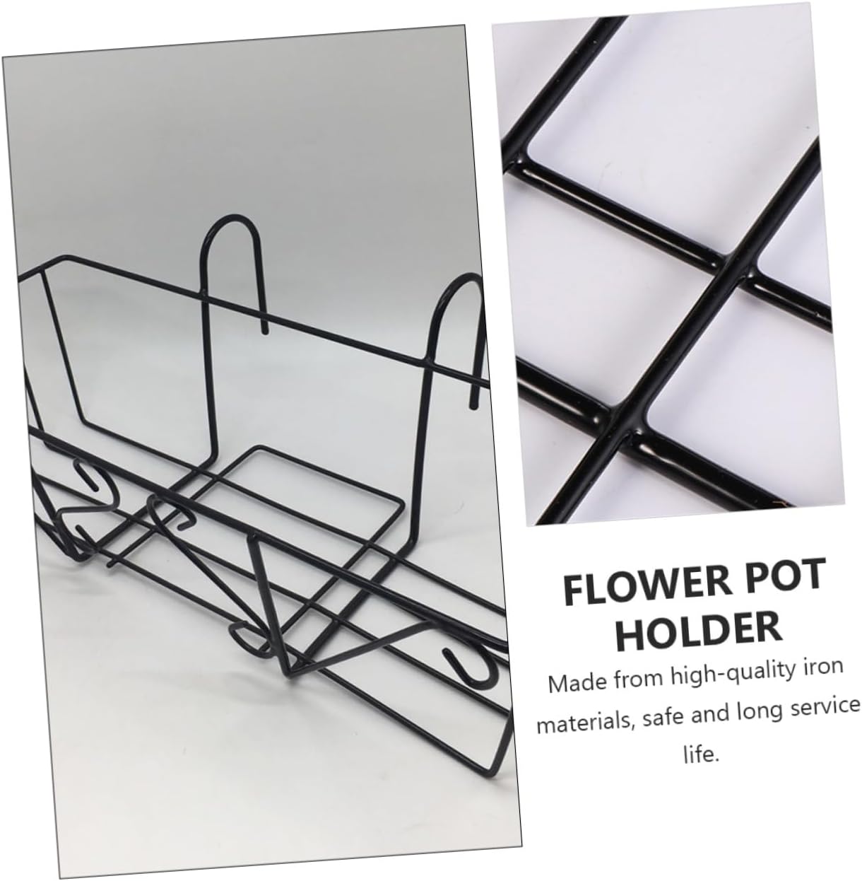VICASKY 2pcs Hanging Planter Rack Outdoor Flower Pot Holder for Railing Stylish Display Stand for Garden and Balcony Easy to Install and Use Design