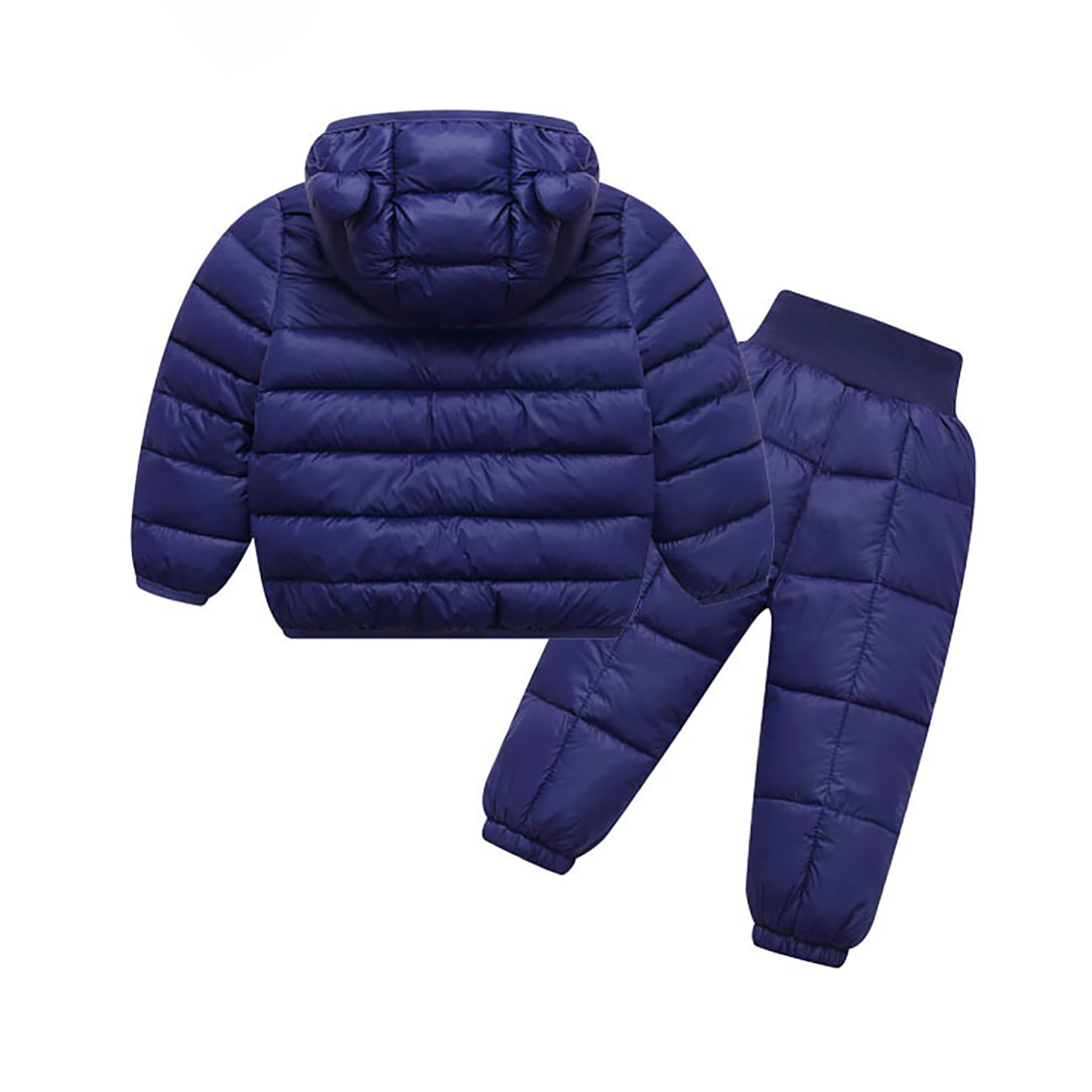 dPois Tuta da Neve Invernale Bambino Bimbo Neonato Completo da Sci Giacca Piumino con Cappucccio Capotto Caldo e Pantaloni Larghi Lunghi Tuta da Sci Neve Casa Snowsuit