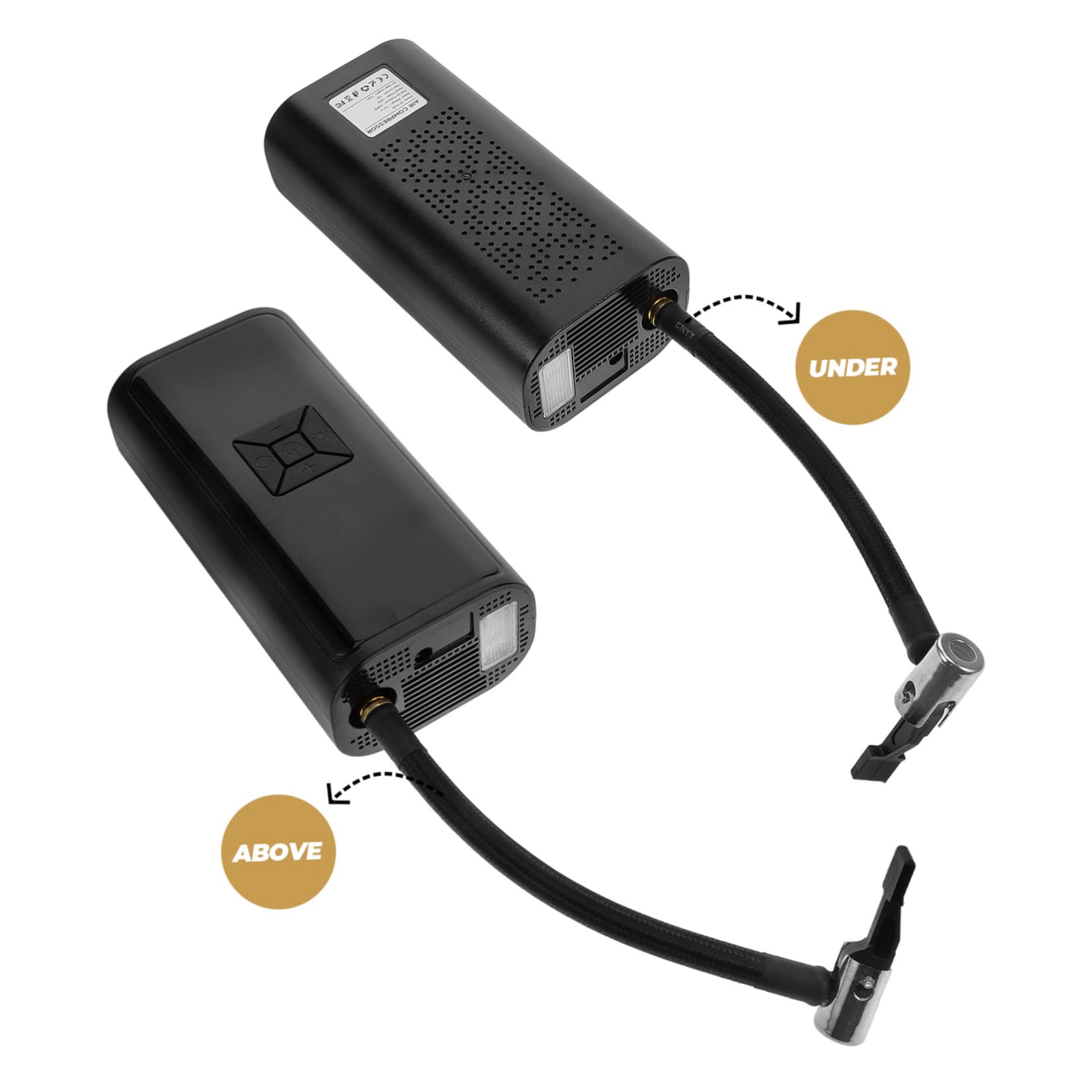 Anneome Pompa ad Aria Portatile per Bicicletta e E-Bike Gonfiatore Batteria Ricaricabile 3x1500mah Display Digitale Pressione 3-150psi