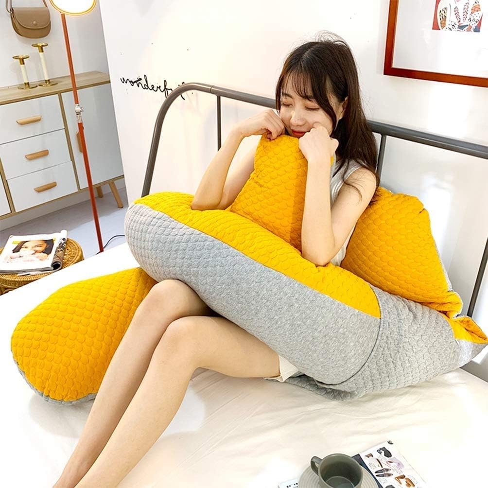 Hdhxt フルボディマタニティ枕ホーム妊娠枕 マタニティ妊娠サポート枕 バックヒップ美脚ベリー取り外し可能な抱き枕 抱き枕 オレンジのサポート Color Orange 抱き枕 カラー Orange