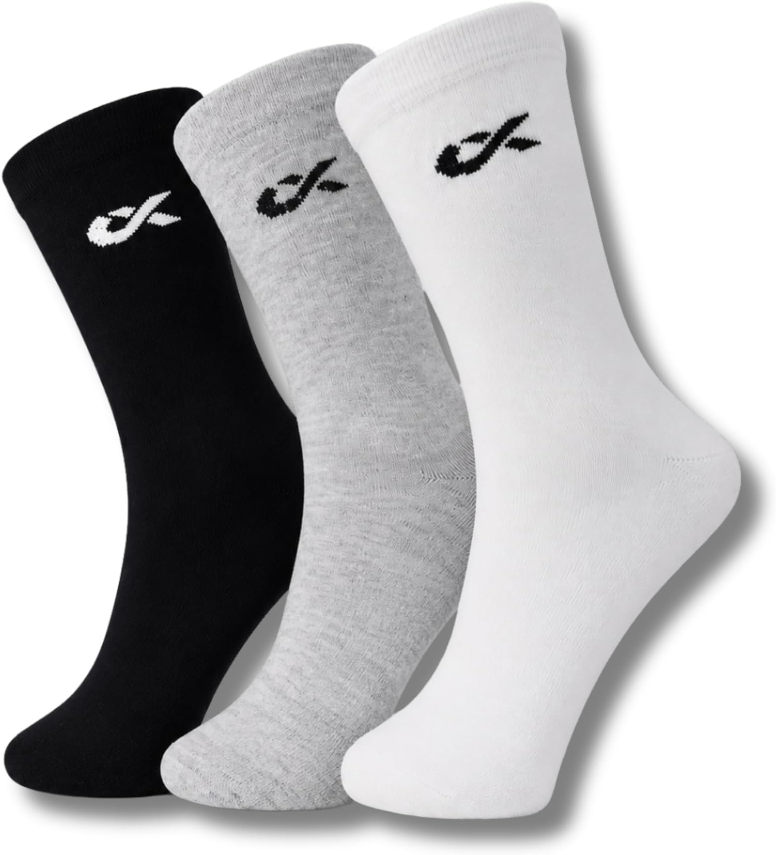XJARVIS Texas Premium Socks for Men's Solid Calf Crew Combed Cotton Full Length Formal Official Socks for All Season Odour Free & Breathable Comfort