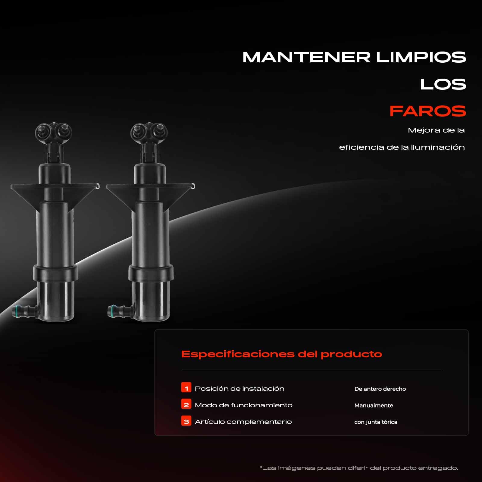Frankberg Limpieza de faros Boquillas de lavado Compatible con Clase M W163 ML 55 AM.G ML 230 ML 270 CDi ML 320 ML 350 ML 400 CDi ML 430 ML 500 1998-2005 SUV Replace# 1638600047
