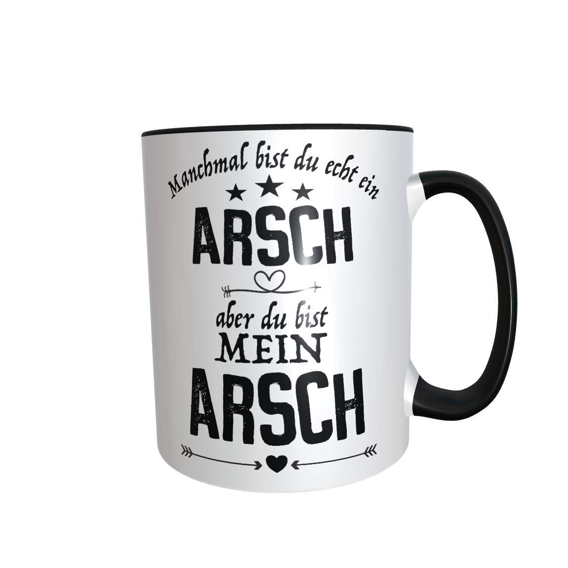 Great Things 4 Family Tasse Du bist Mein Arsch Geschenk für Männer zum Jahrestag Hochzeitstag Valentinstag Geburtstag mit Spruch frech und lustig, MUG1761, Weiß
