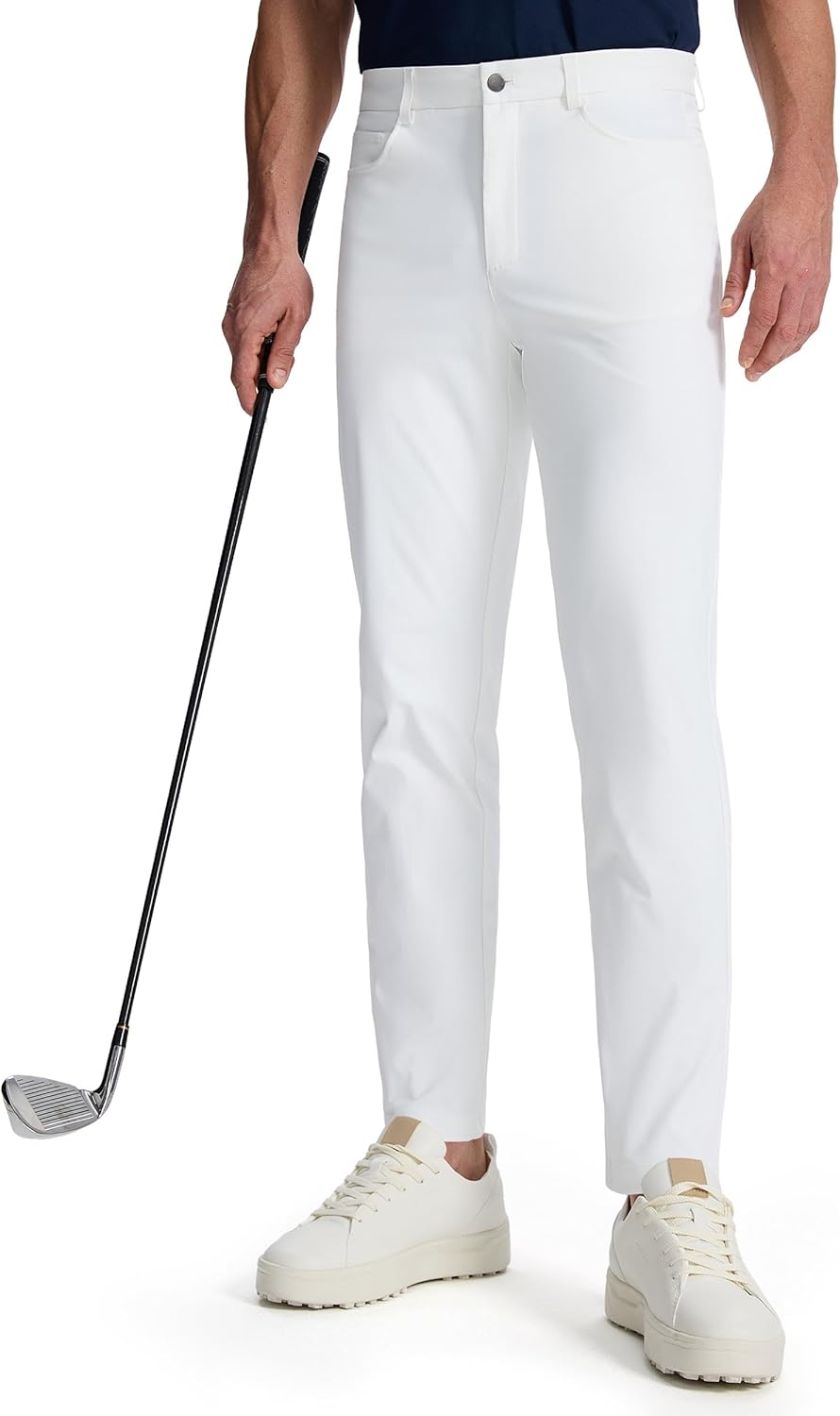 Willit Mens Golf Pants 5 Pockets Stretch Work Dress Pants 28"/30"/32" Lightweight Casual Slacks