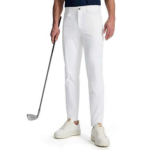 Willit Calça masculina de golfe com 5 bolsos, elástica, para trabalho, 71 cm/76 cm/81 cm, calça casual leve