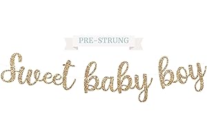 Pre-Strung Sweet Baby Boy Banner for Effortless Baby Shower Celebrations
