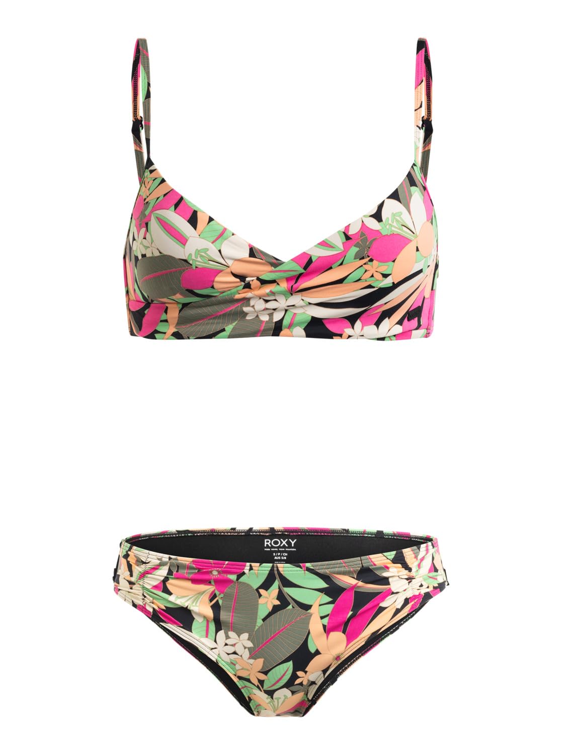 Roxy Printed Beach Classics - Conjunto de Bikini Cruzado para Mujer