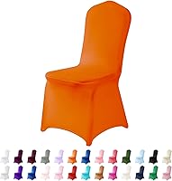 Vista 14 de Funda de elastano para silla, 12 unidades, fundas para silla, fundas para sillas de sala de estar, funda extraíble lavable y elástica para silla
