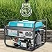 Könner & Söhnen KS 3000E Stromerzeuger, 7 PS 4-Takt Benzinmotor, Kupfer Alternator, E-Start, 3000 Watt, 16A, 230V Generator, für Kleinhaus, Garage oder Camping Blau3e