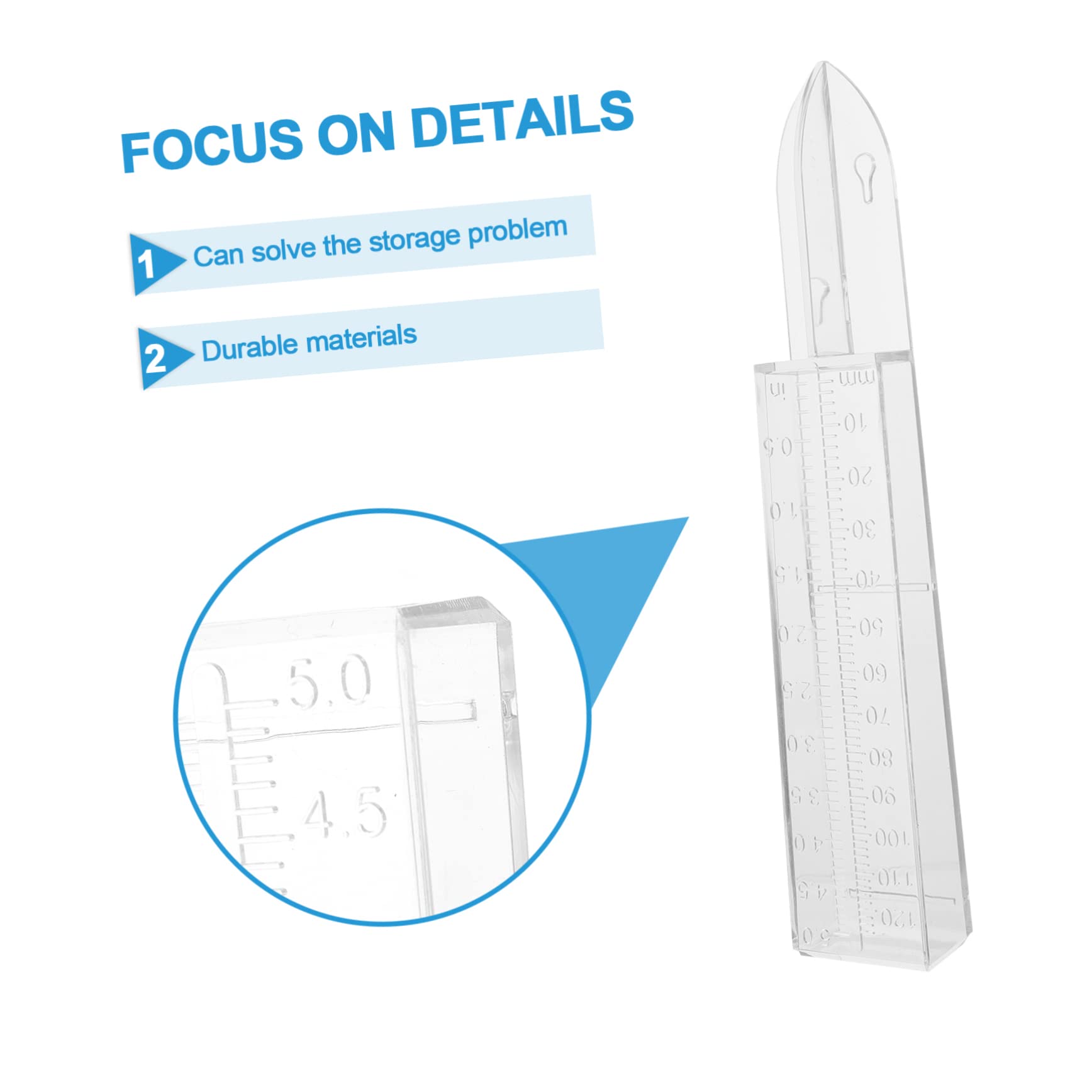 Sosoport Rain Gauges Outdoor Reusable Sprinkler Gauge Easy to Use Rain Gauge Plastic Graduated Container for Garden Rain Measurement