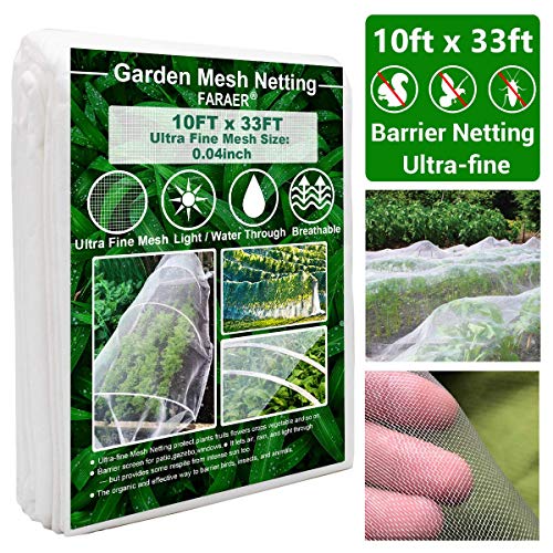 Garden Netting Plant Covers 10X33 Ft With 8X24 Ft Ultra Fine Mesh Protection Netting For Vegetable Plants Fruits Flowers Crops Greenhouse #TOP9