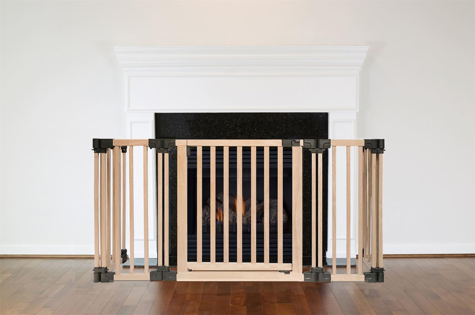 Safetots Wooden Multi Panel Fire Surround48Cm Deep X 120Cm WideNatural Wood76Cm TallBaby And Toddler Fire Guard from B&Q
