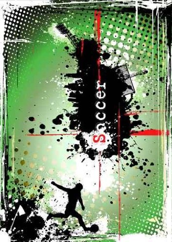 Dirty Soccer Poster Wall Mural by Wallmonkeys Peel and Stick Graphic (30 in H x 21 in W) WM91775