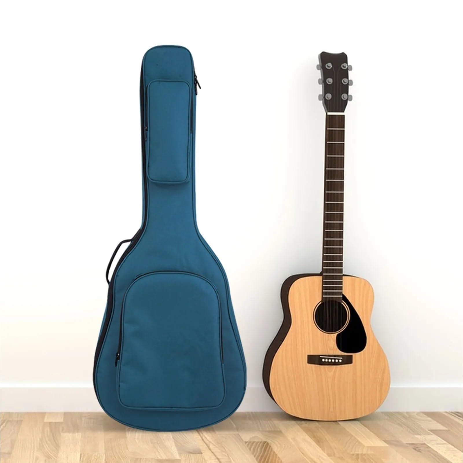 Funda De Guitarra Bolsa de Guitarra portátil Estuche Blando Acolchado eléctrica for clásica acústica(Blue)