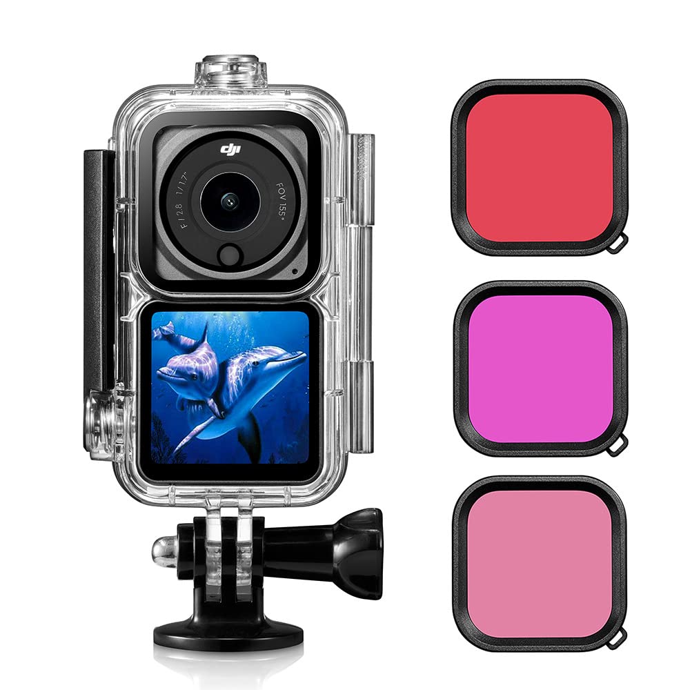 Waterproof Protector Case Housing for DJI Osmo Action 2 Action Camera Accessories Diving 60M/196FT Underwater Protective Case-image-45