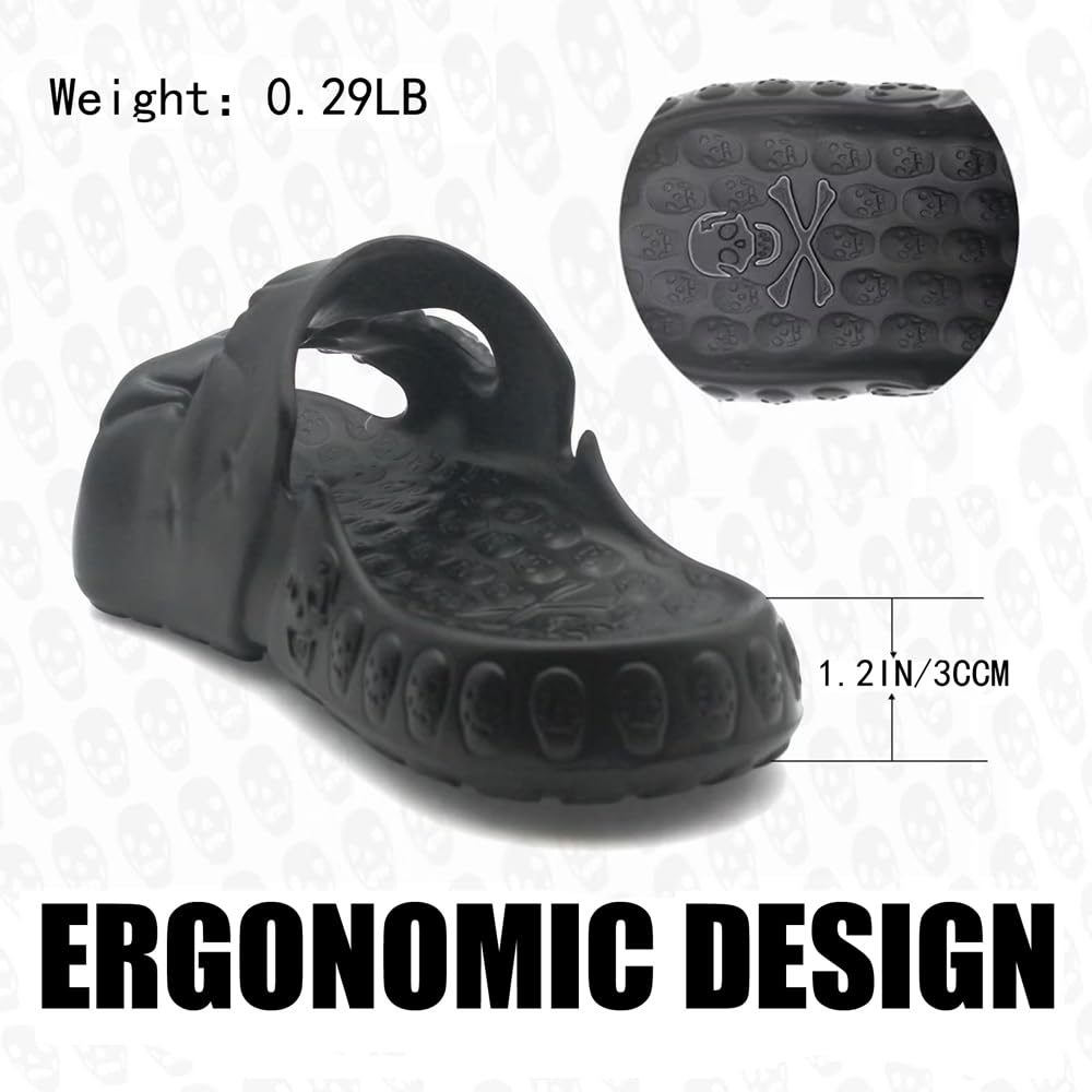 Asifn Skull Slides Pantofole Doccia per le Donne Uomini Sandali Casa EVA Spessore Soft Open Toe su Indoor Outdoor Beach Pool Sandali