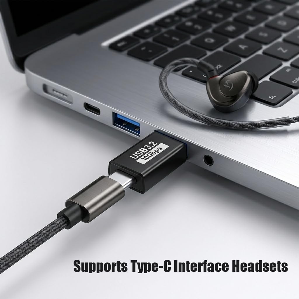 USB C to USB Adapter 4-Pack, USB-A to USB-C & USB-C to USB-A OTG Adapters, USB 3.2 10Gbps Data Transfer, Compatible with iPhone 17/16/15, MacBook, iPad Pro, Samsung Galaxy