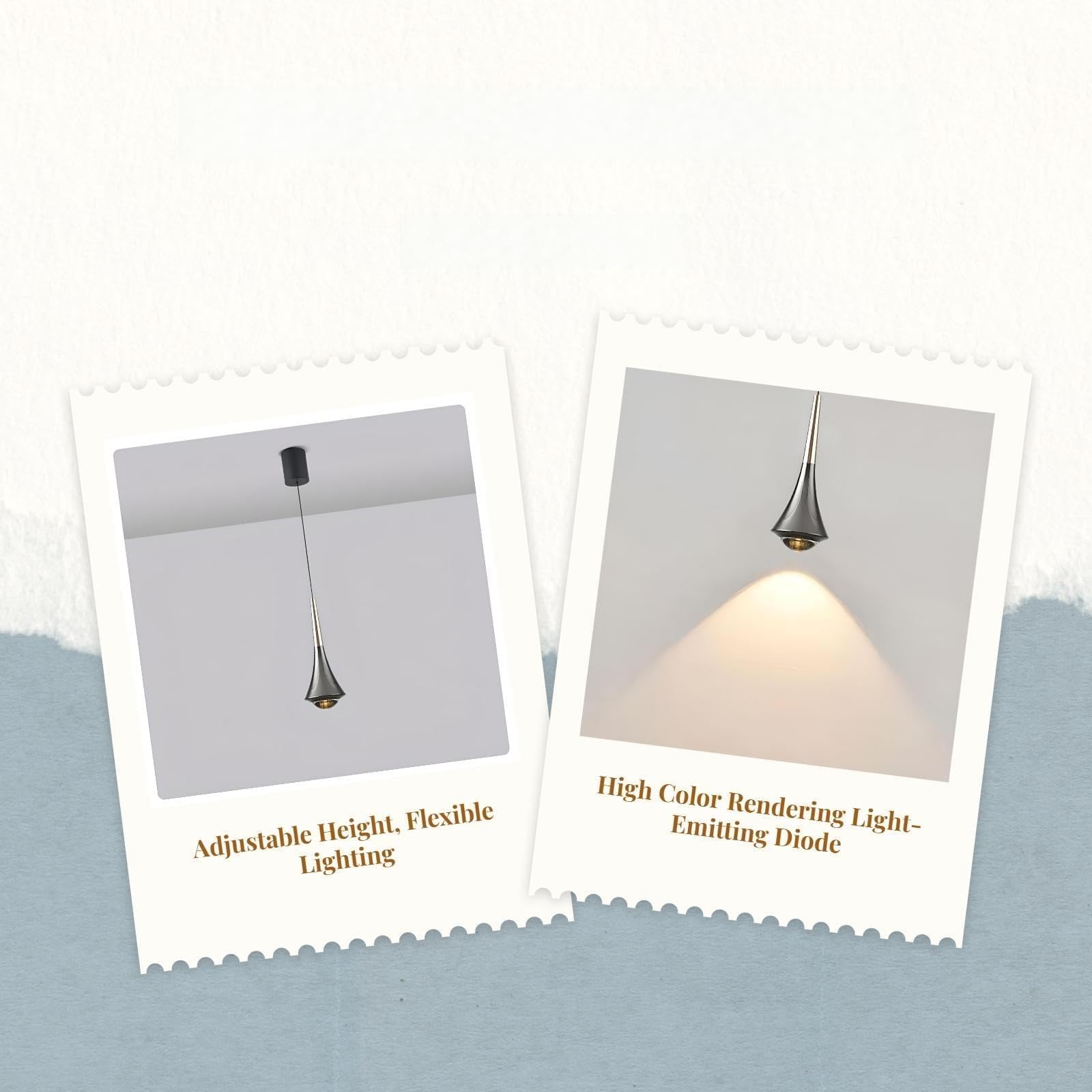 Adjustable Hanging Light, Minimalist Black Bedside Light Fixture, Modern Luxury Décor Pearl Black Lifting Tri-color-image-16