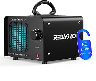 Ozongenerator 48000mg/h Ozongerät, Redagod Ozonisator Industrieller mit 120 Min Timer O3 Ozon Luftreiniger bis zu 300㎡ Geruchsneutralisierer für Auto Hotel Küchen Garage Wohnung Eisen - Amazon product rated Grade A