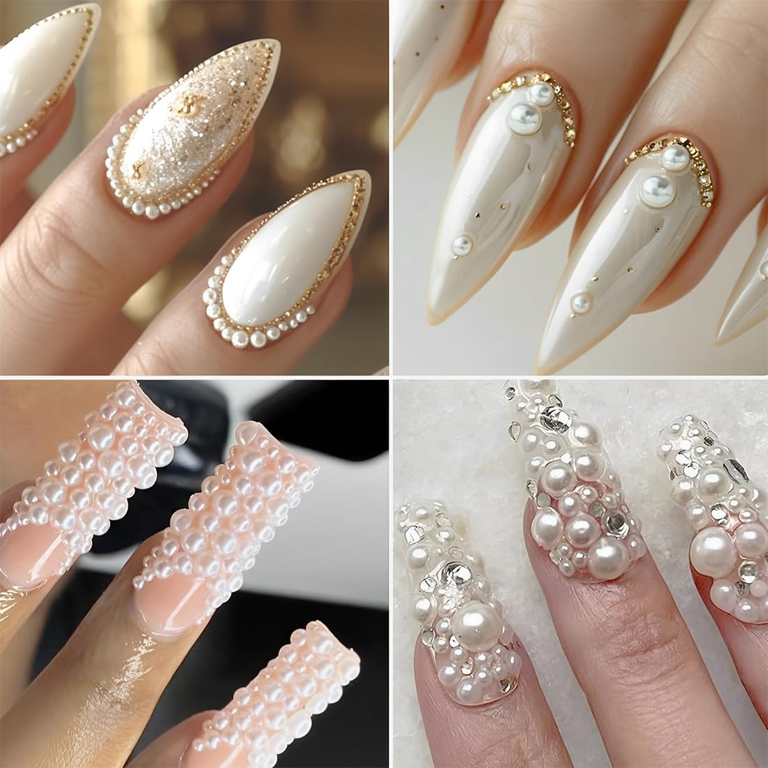 1 pudełko z koralikami do paznokci, koraliki do zdobienia paznokci, kryształowe kryształy górskie do zdobienia paznokci, półkole Rhinestone, do dekoracji biżuterii DIY, zdobienia paznokci, zdobienia