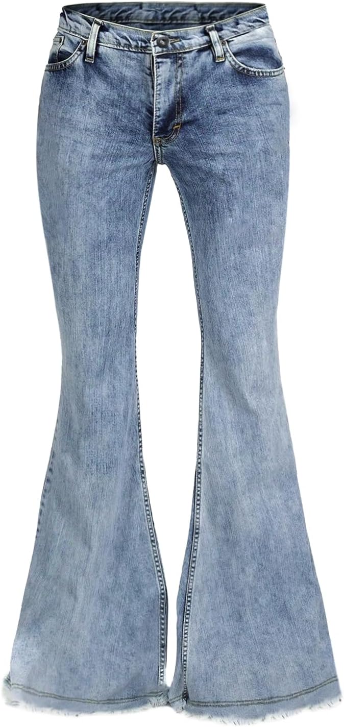 EVEDESIGN 70s Outfits Bell Bottom Pants for Men,Mens Bell Bottom Jeans Flared Jeans - Image 2