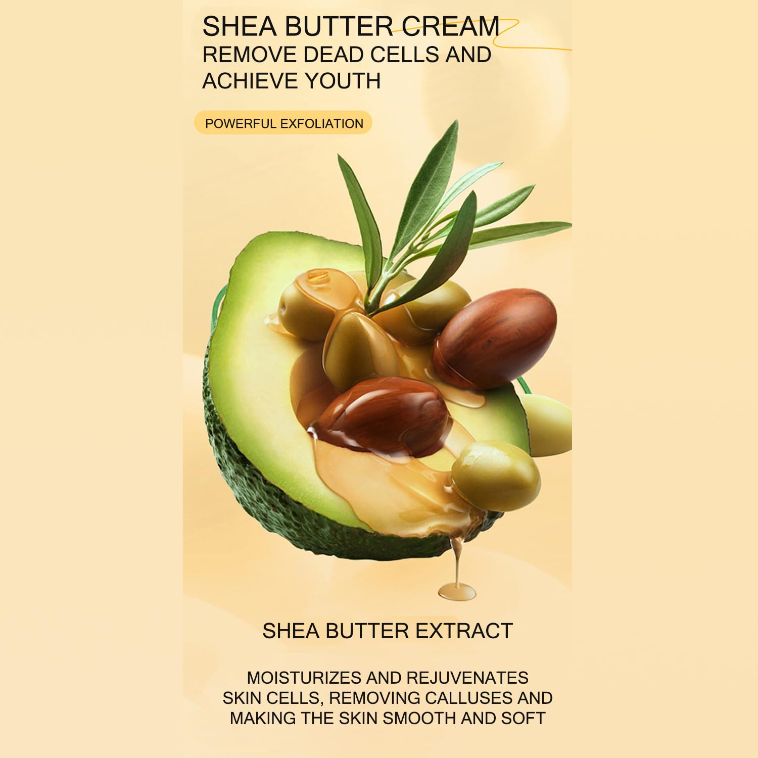 Cuidado de los pies Exfoliante de Masaje a base de hierbas Crema Limpiadora Delicada Pies Piel Aceite de Karité Extractos Naturales 180g / 6.35oz 8