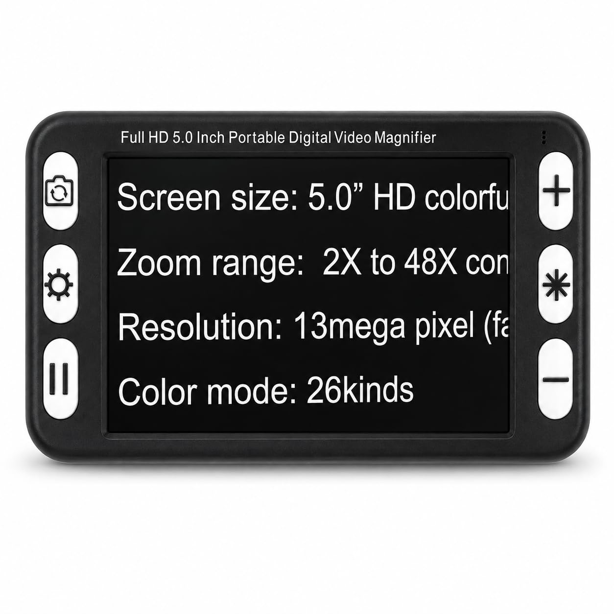 Loupe vidéo numérique de 12,7 cm, zoom 2x-48x, aide à la lecture basse vision
