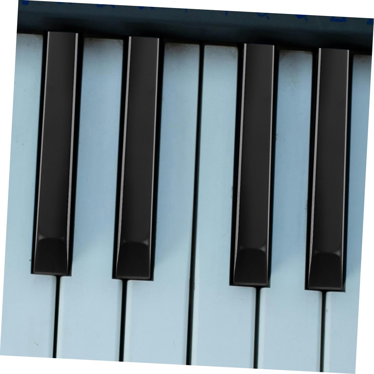 TOYANDONA 5 Zestawów Fortepian Czarne Klawisze Fortepian Wymiana Topy Klawiszy Część Instrumentu Muzycznego Materiały Do ​​Instrumentów Muzycznych Fortepian Klawiatura Akcesoria Do 4 szt*5