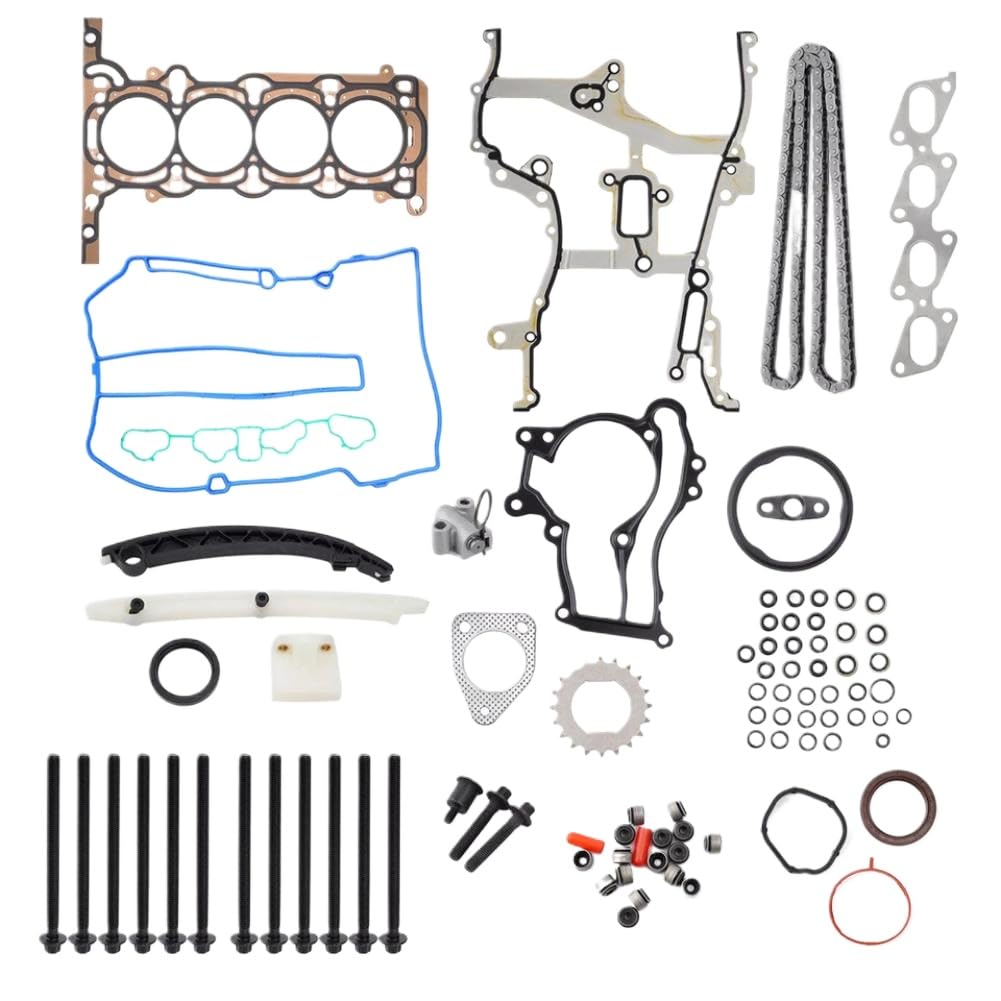 Juego de Junta de Culata y Pernos de Herramienta de Cadena de Distribución para Motor de Gas 1.4L LUJ L4 Compatible con Trax Encore