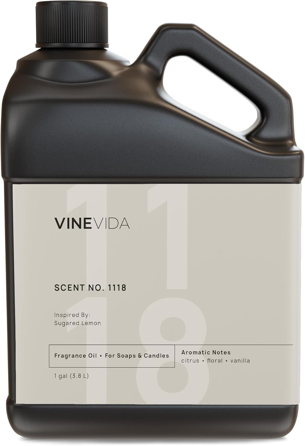 VINEVIDA [128oz] Sugared Lemon Fragrance Oil for Candle Making - Made in USA Candle Scents for Candle Making - Natural Candle Fragrance Oil - Scents for Soap Making