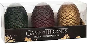 Game of Thrones House Dragon Eggs Sculpted Insignia Candle Sculpted Dragon Egg Candles Set of 3