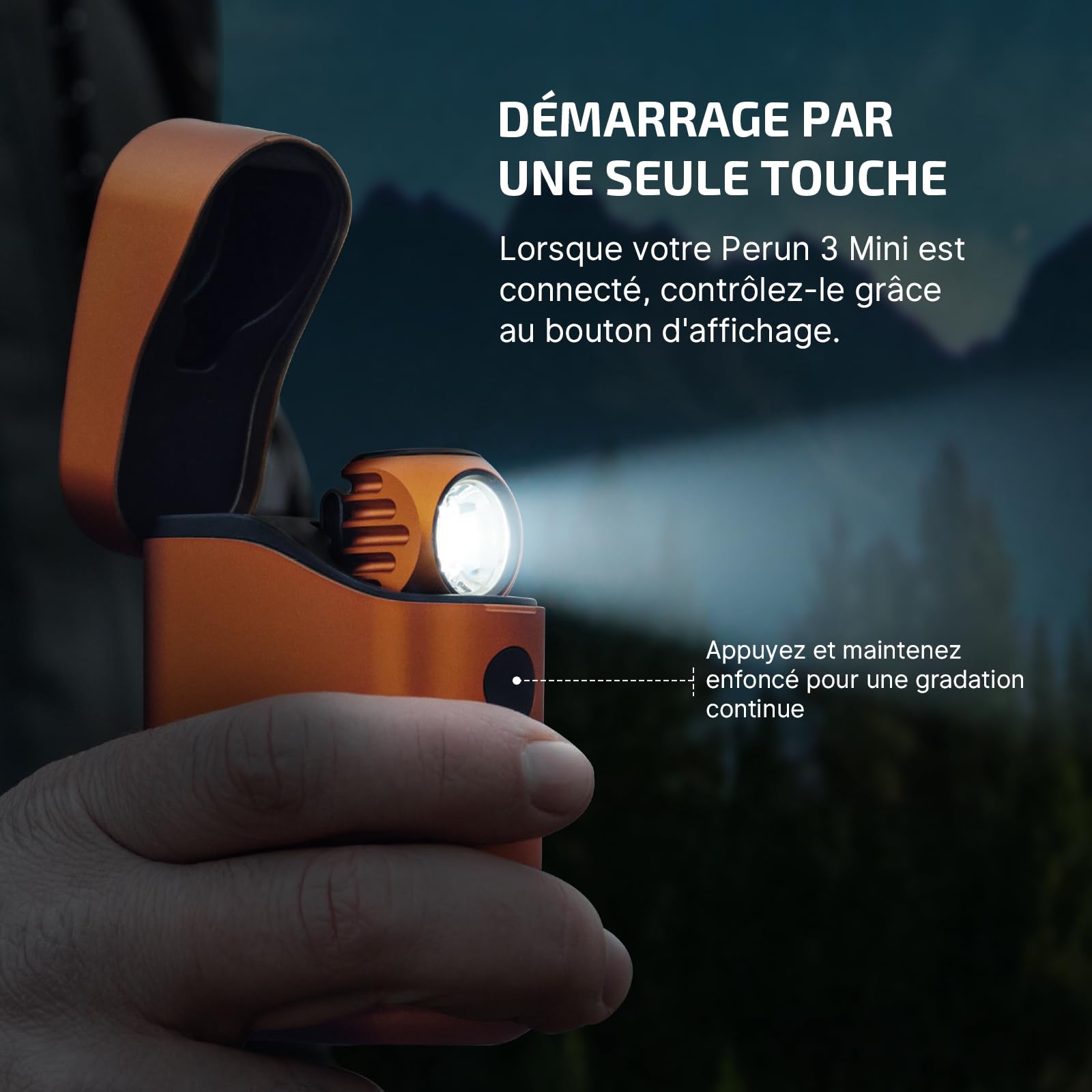 OLIGHT Perun 3 Mini Kit Lampe Frontale Puissante Rechargeable USB EDC 1250 LM Portée Max.155 Mètres Torche Clignotant 7 Modes Étanche IPX8 Headlamp LED Feu Rouge Pour Camping