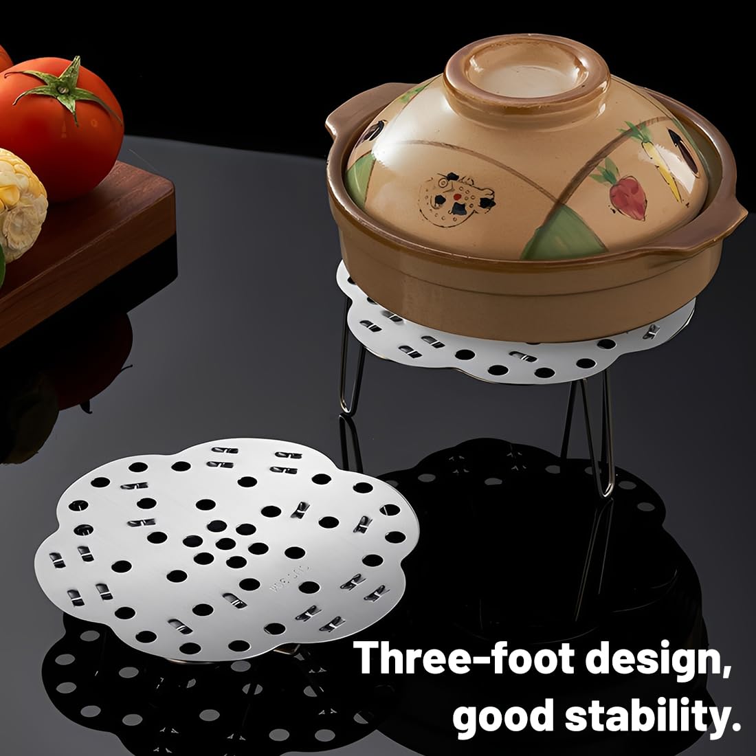 1 Pieza Rejilla Vapor De Acero Inoxidable,Soporte De Cocina Parrilla De Vapor,Adecuado Para Una Amplia Gama De Ollas y Sartenes,Fácil De Cocinar Varios Alimentos En La Sartén
