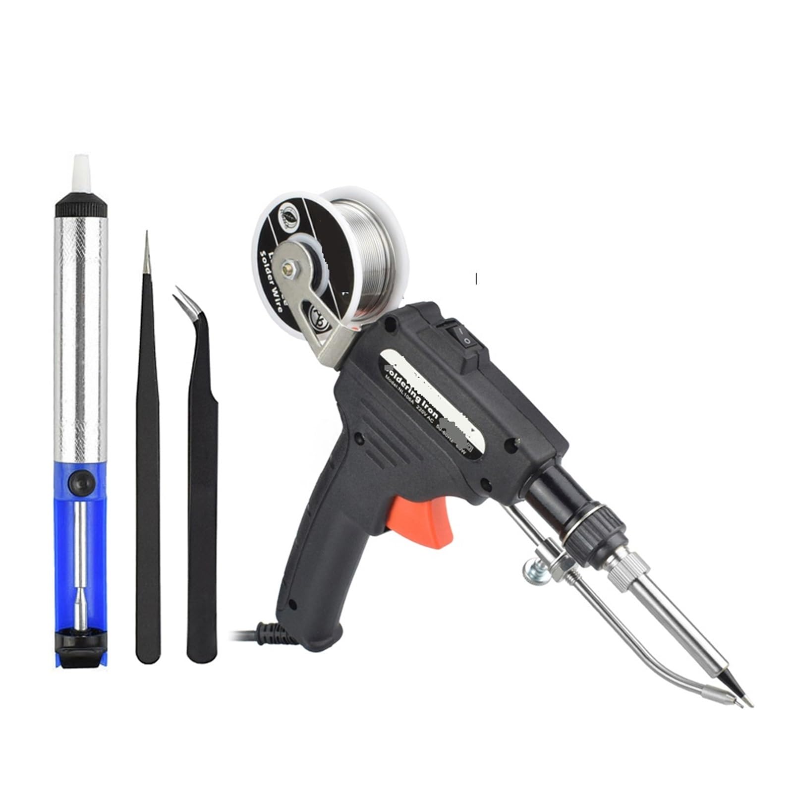 Zestaw do lutowania biżuterii Lutownica 60W, automatyczne spawanie wyślij pistolet blaszany, pompa rozlutowująca do naprawy płytki drukowanej DIY narzędzie do lutowania z efektywnym odprowadzaniem cie