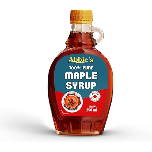 Abbie's Pure Maple Syrup,334.6 G (250 Ml)Non Gmo,Gluten Free,Natural Sweetned,Product Of Canada,Grade A,Good For Pancakes,Waffles,Oatmeal,Coffee,Tea,Granola,Frosting,Marinade Dressing,Liquid