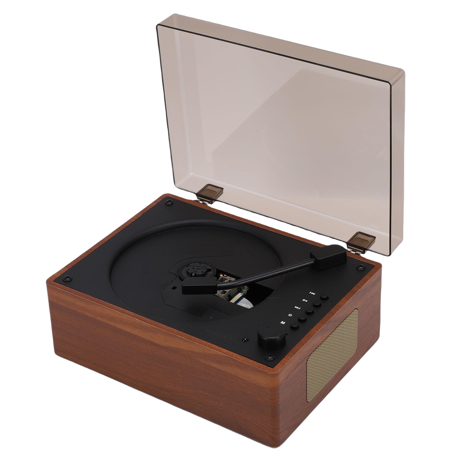 Zunate Lettore CD Portatile retrò con connettività Bluetooth per gli Amanti della Musica Domestica e gli Appassionati di Auto (BROWN)