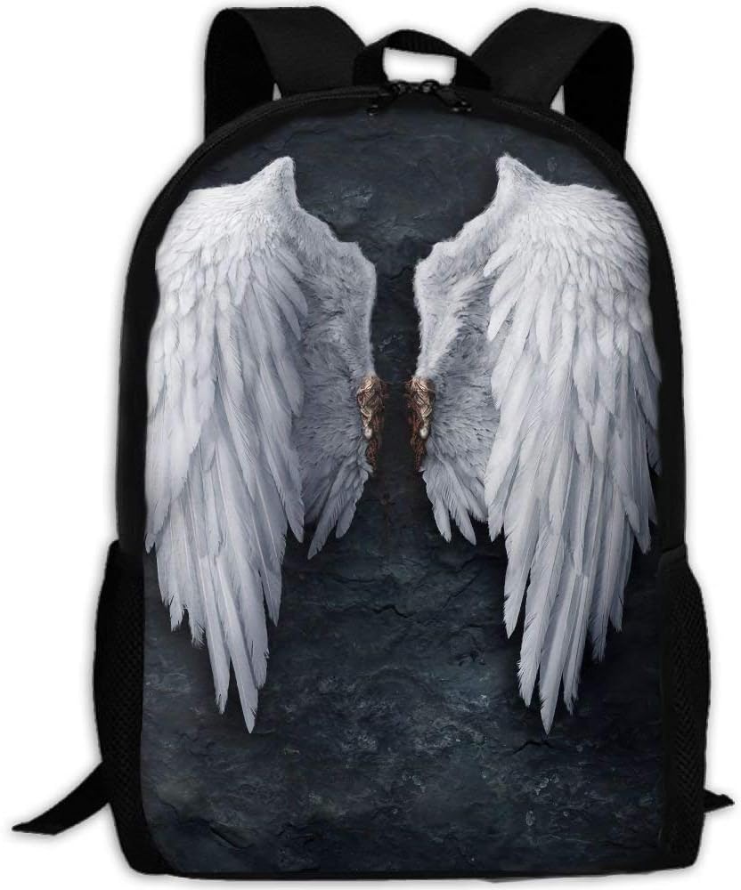 Awesome Broken Angel Wings Unique Outdoor Shoulders Bag Fabric Backpack Multipurpose Daypacks For Adult