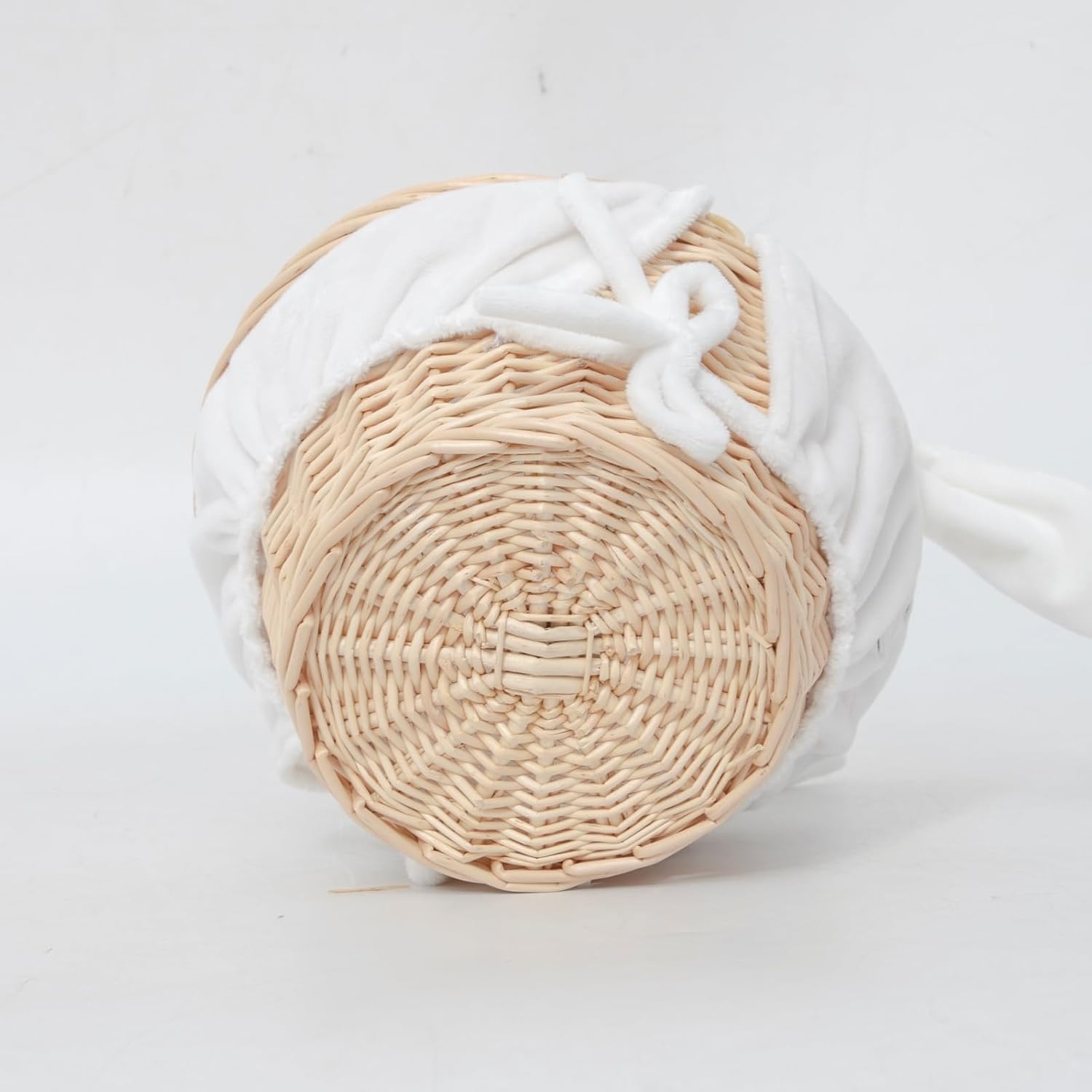 Easter Bunny Basket, Handwoven Wicker Easter Basket with Detachable Liner and Handle, Cute Rabbit-Shaped Easter Basket for Boys and Girls (Large)