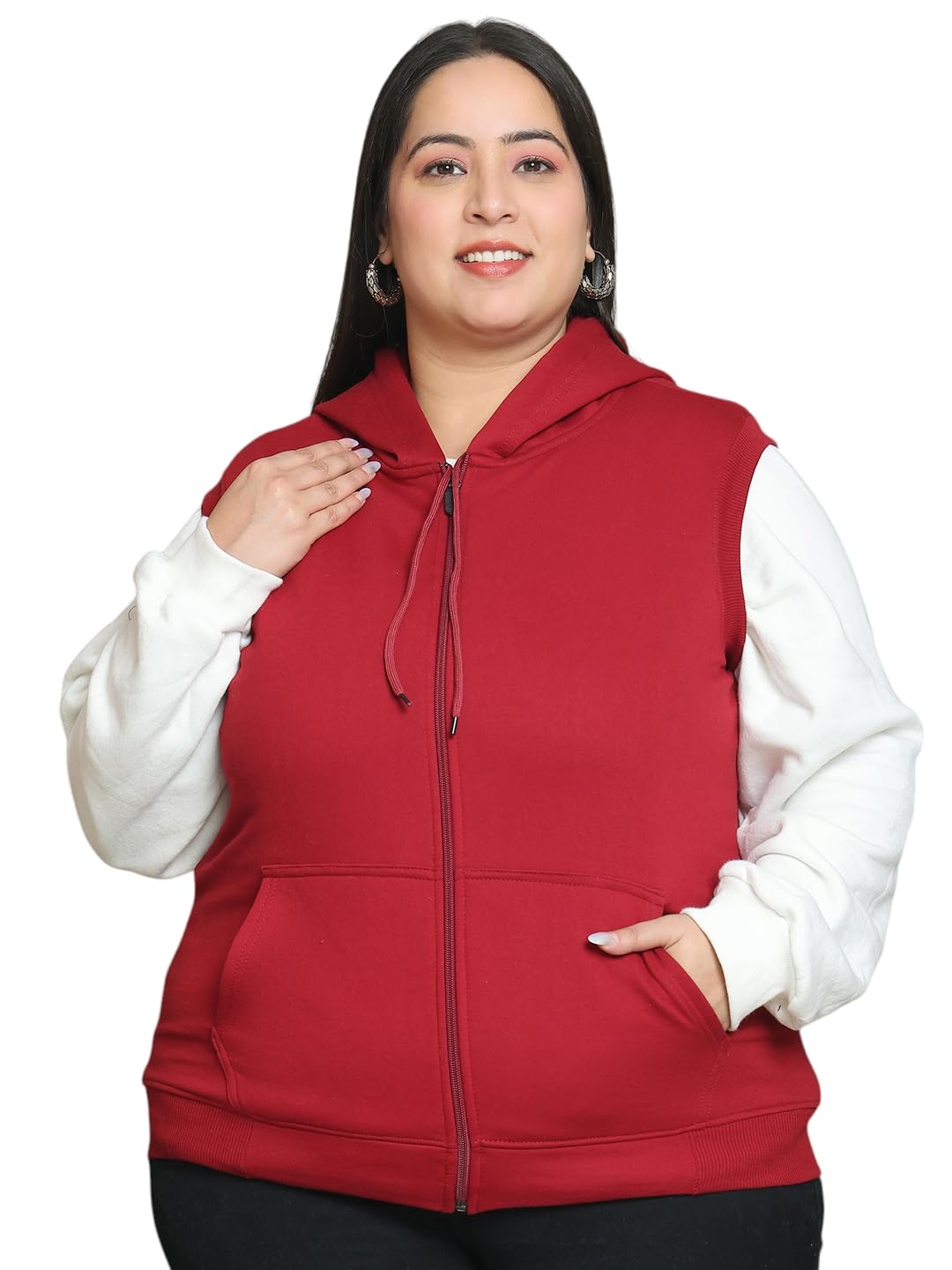 Women Sleeveless Hoodies for Women Full Zip Up Cropped Sweatshirts Jackets Casual Comfy Gym Tops Fall Outfits Winter Clothes 2025-image-44