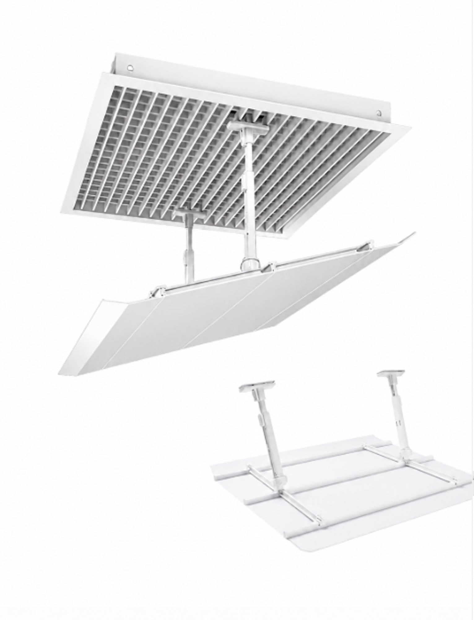 Ecwtpndf One Color Air Conditioner Wind Deflector, Square Ceiling Ac Deflector For Grille Vents Abs Multiple Sizes White