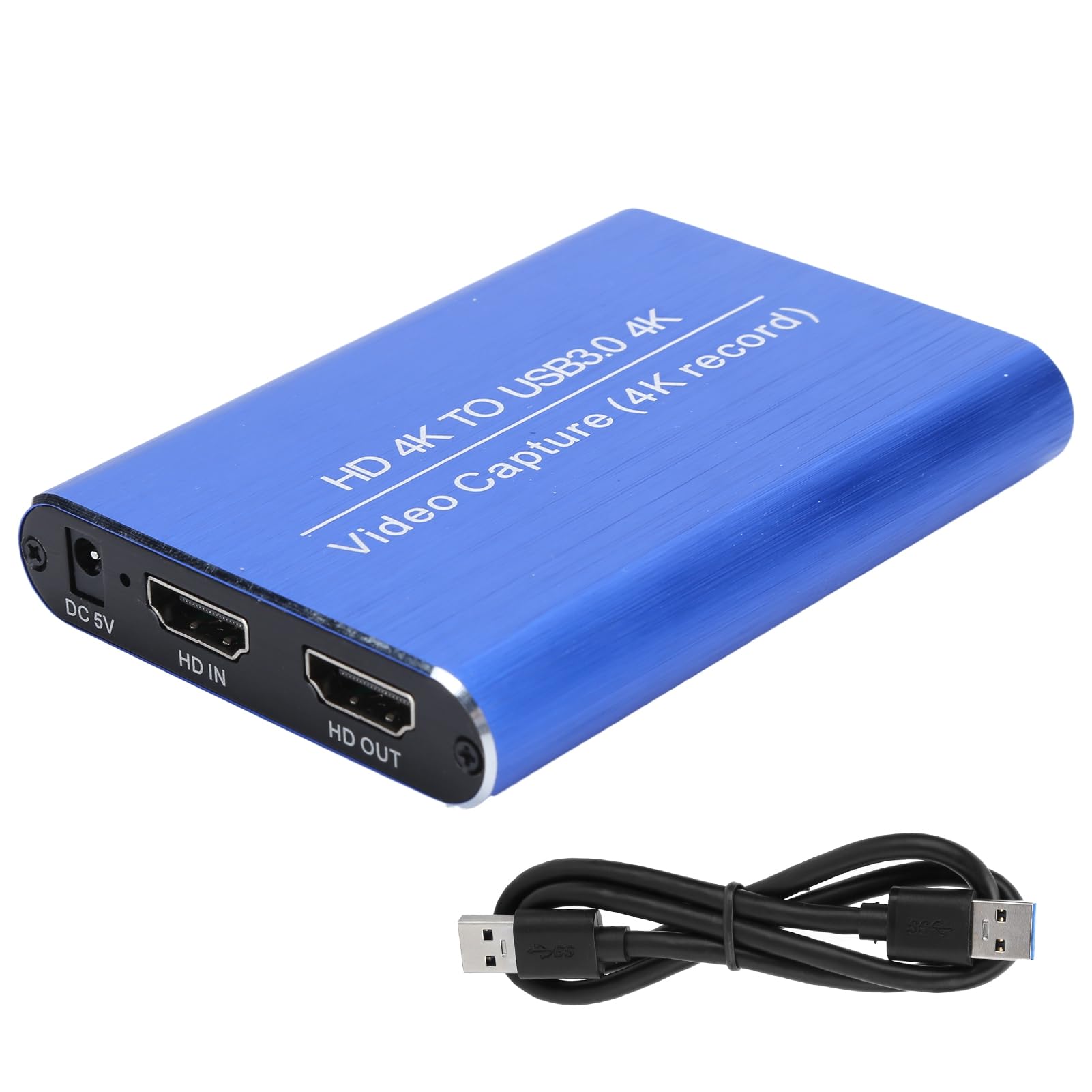 Jeanoko Scatola per Streaming Live per Registrazione di Giochi, Scheda di Acquisizione Video USB 3.0 Ad Alta velocità per Streaming 4K 1080P 60FPS, Ideale per i Giocatori, Leggera e Portatile