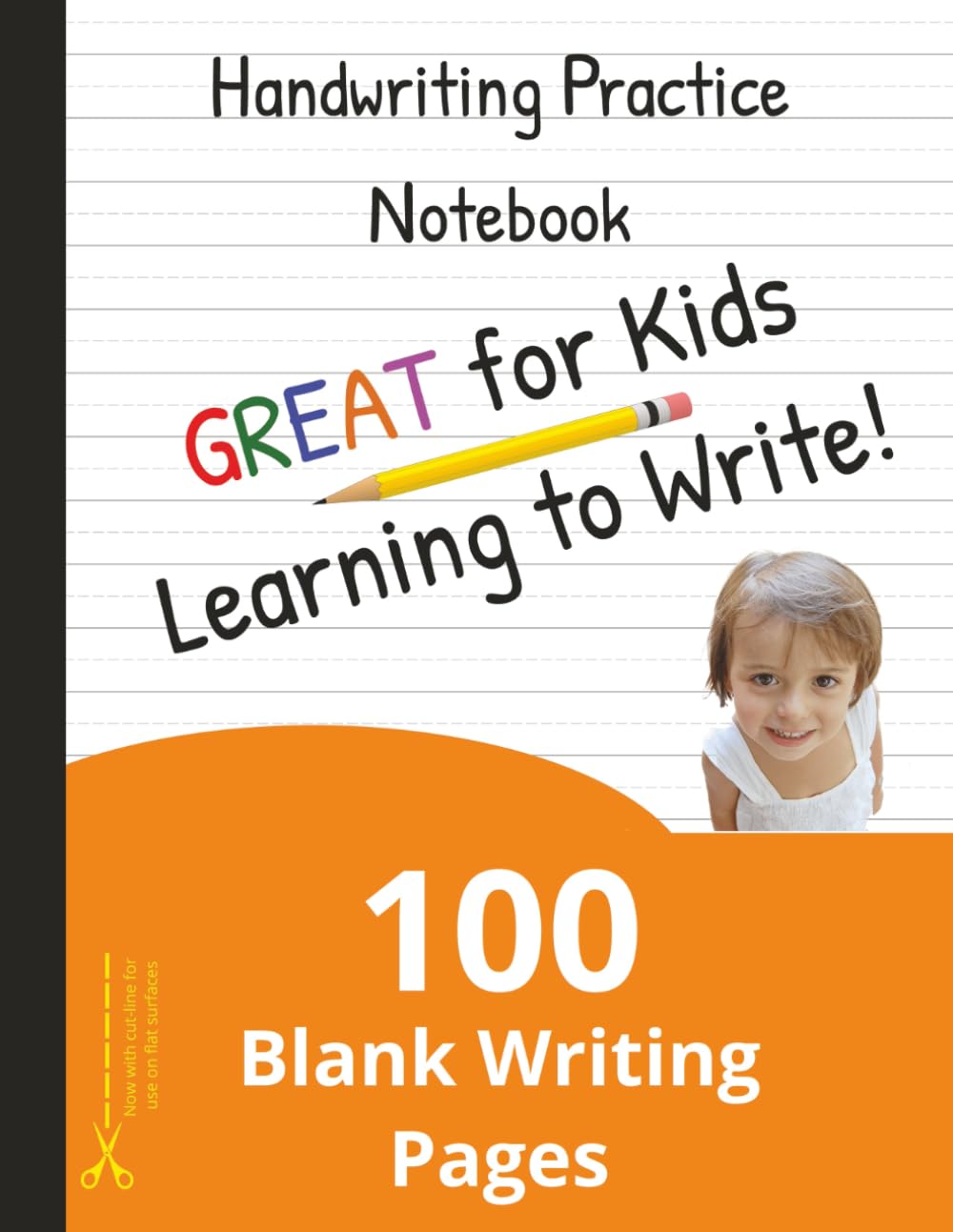 Handwriting Practice Notebook: 100 Pages with Wide Lines and a Dotted Center | For Children Learning to Write Letters