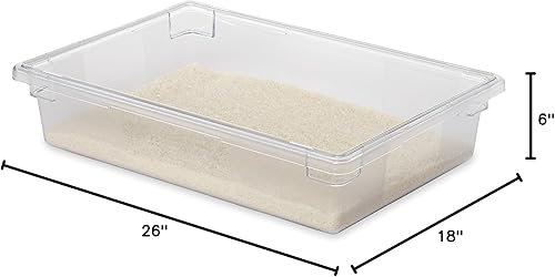 Vista 21 de Rubbermaid - Caja Tote para alimentos, producto comercial para restaurante, cocina y cafetería, 2 galones, transparente (FG330700CLR)
