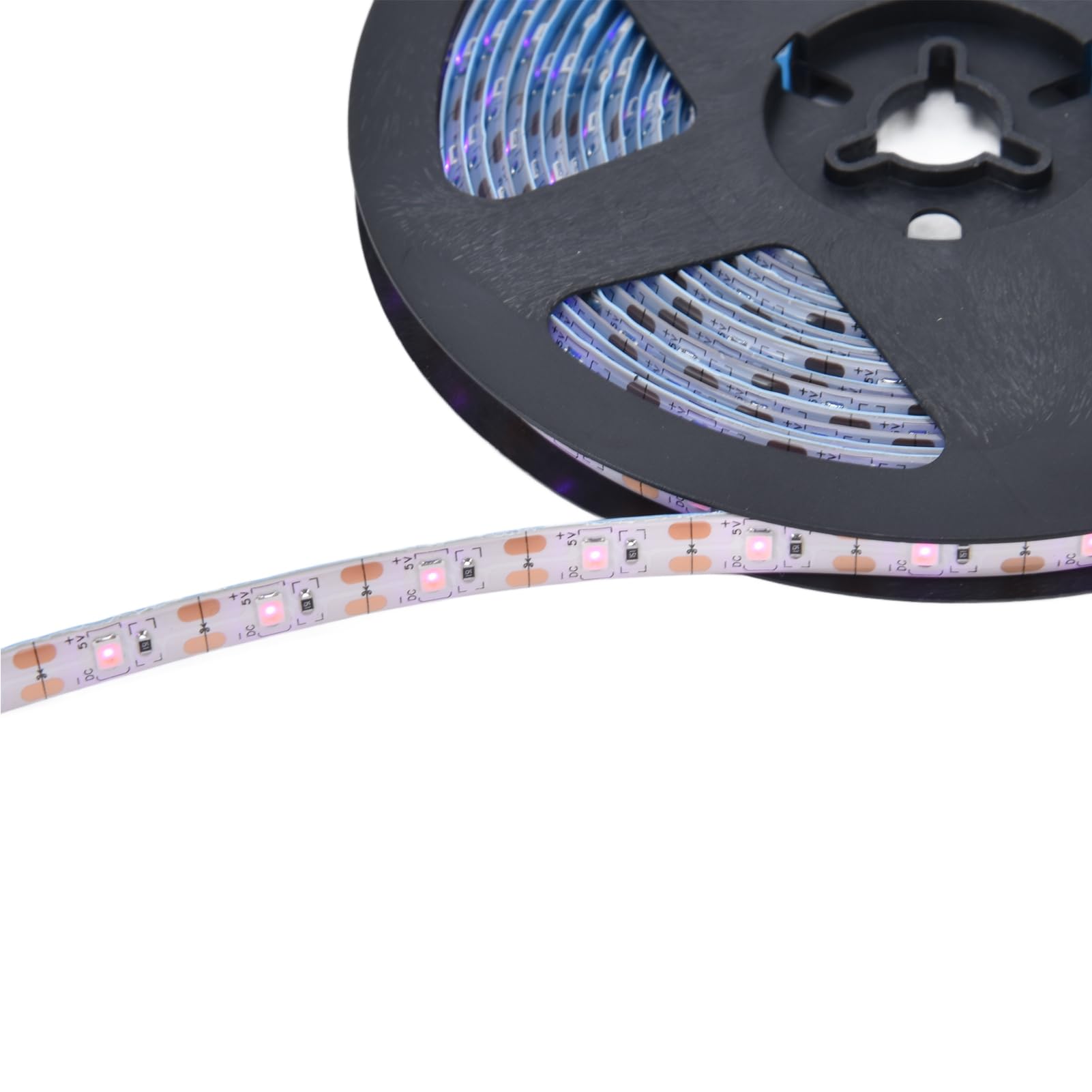 Lumière de Croissance de Plantes Solaires 5V, Bande de Lampe à LED de 16,4 Pieds, Lampe de Culture de Plantes à Spectre Complet à LED D'extérieur Solaire pour le Jardinage Sous Serre