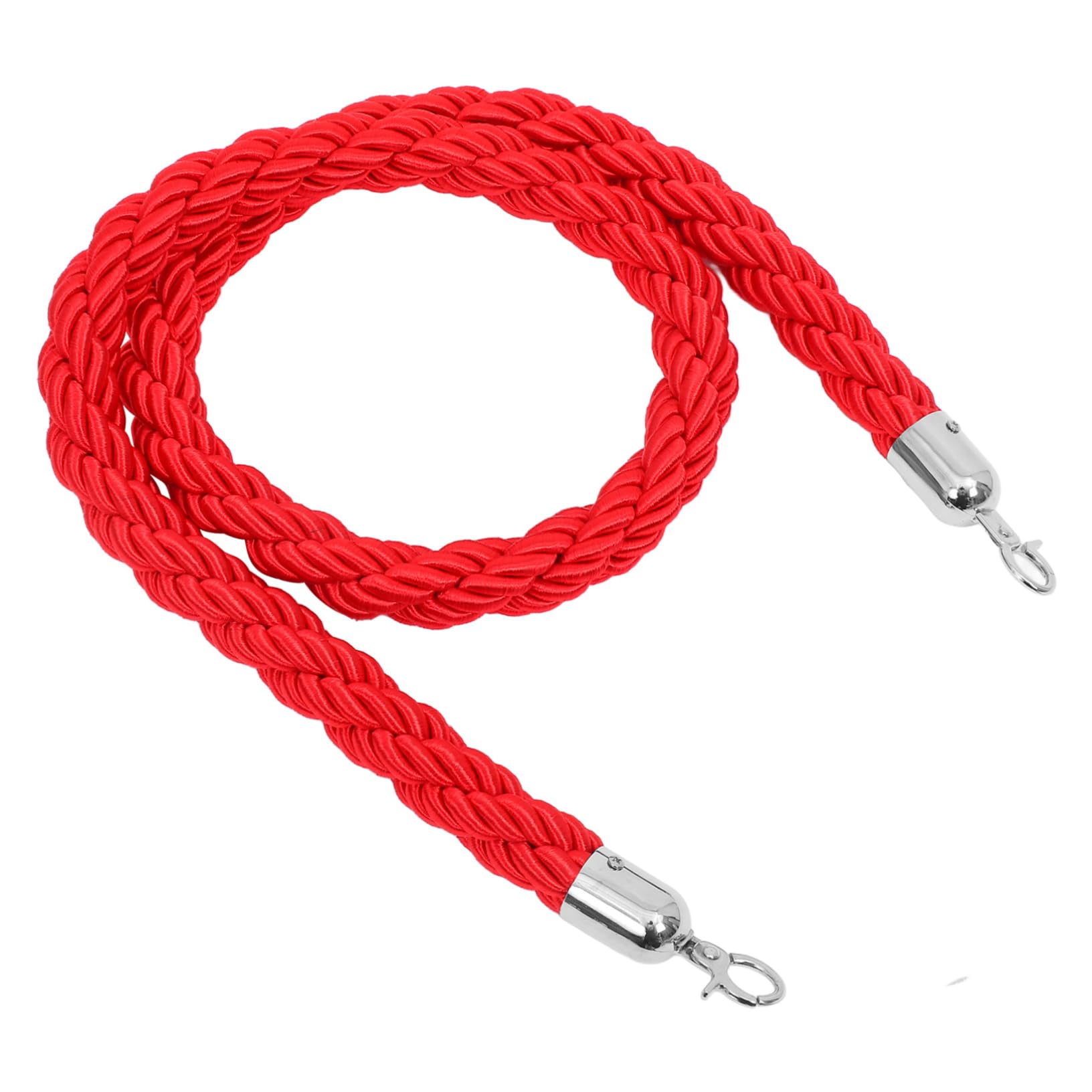 CHILDWEET Concierge Pole Isolation Belt Hotel Stanchion Rope Barrier Rope with Hooks Rope Barrier Queue Rope Stainless Steel Rope Stage Rope Queue Divider Rope Grand Opening Rope Nylon Red