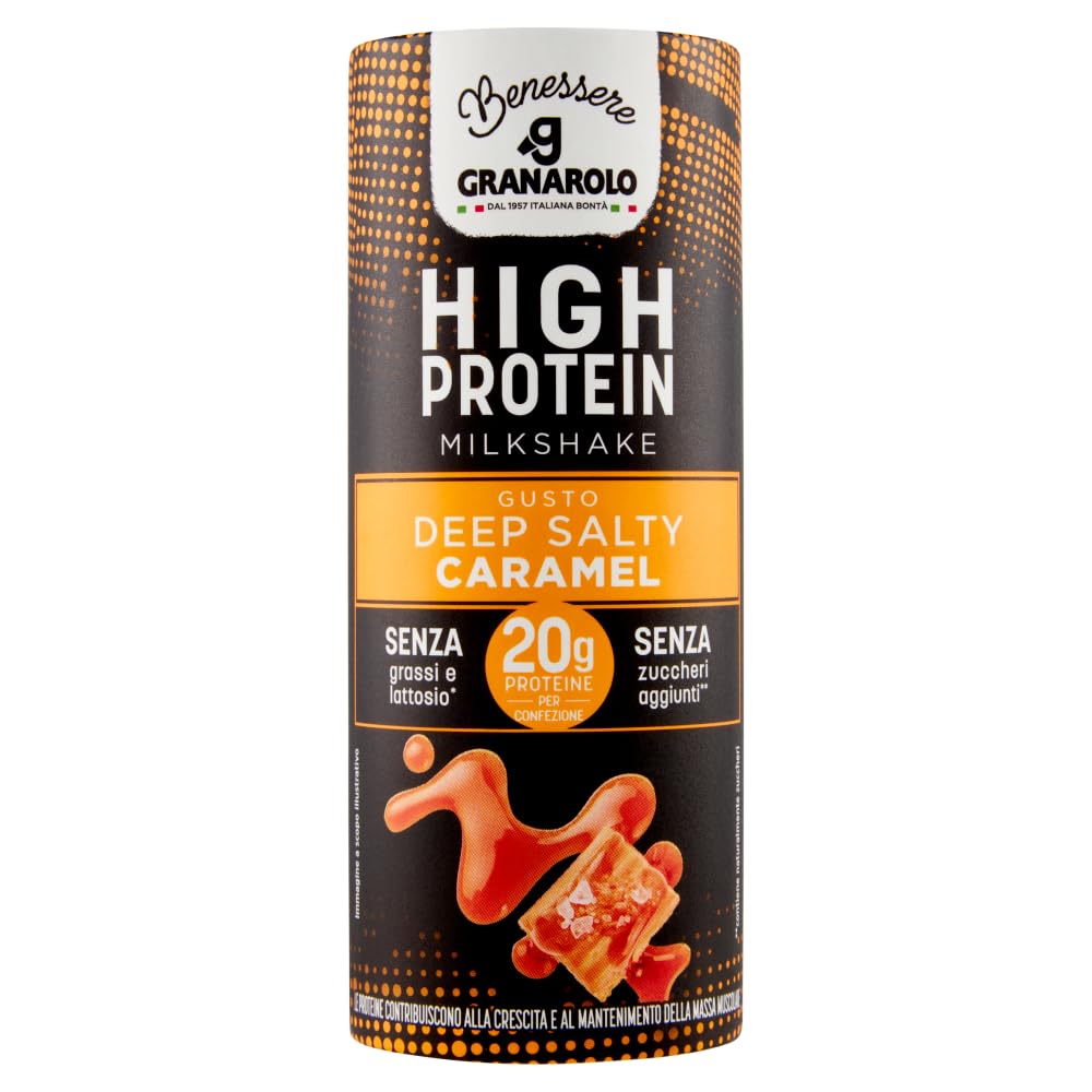 Granarolo MIX High Protein Milkshake Arabica Caramello Salato Dark Choco 20g di Proteine Senza Lattosio - 235ml