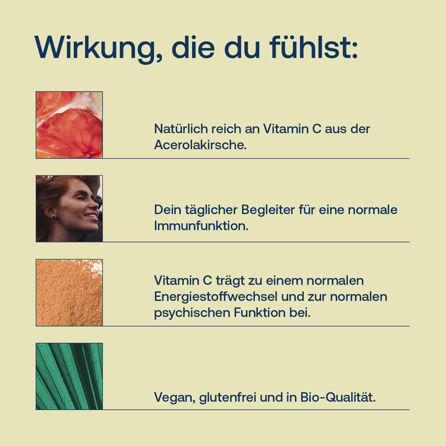 Effective Nature - Bio Acerola Pulver - Vitamin C aus der Acerolakirsche - Hochdosiert & ohne Zusätze - Natürliches Vitamin C Pulver schonend getrocknet - vegan