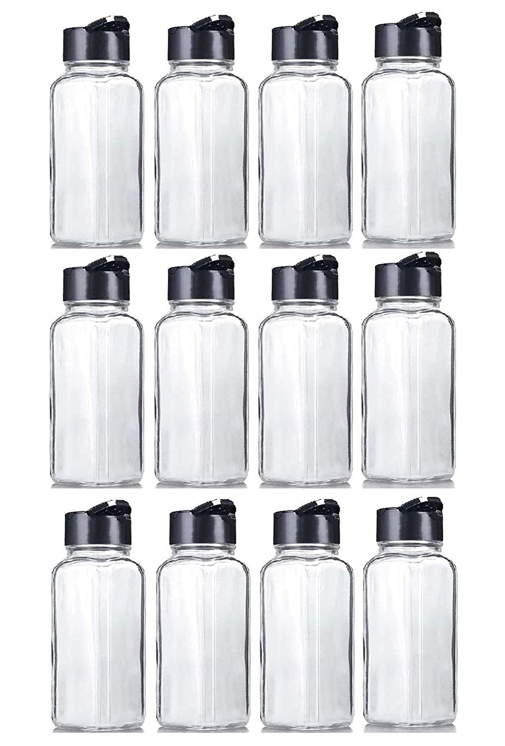 Square Glass Jar Spice Container Salt & Pepper Shaker Set, 135ml (6) — Amazon image 6
