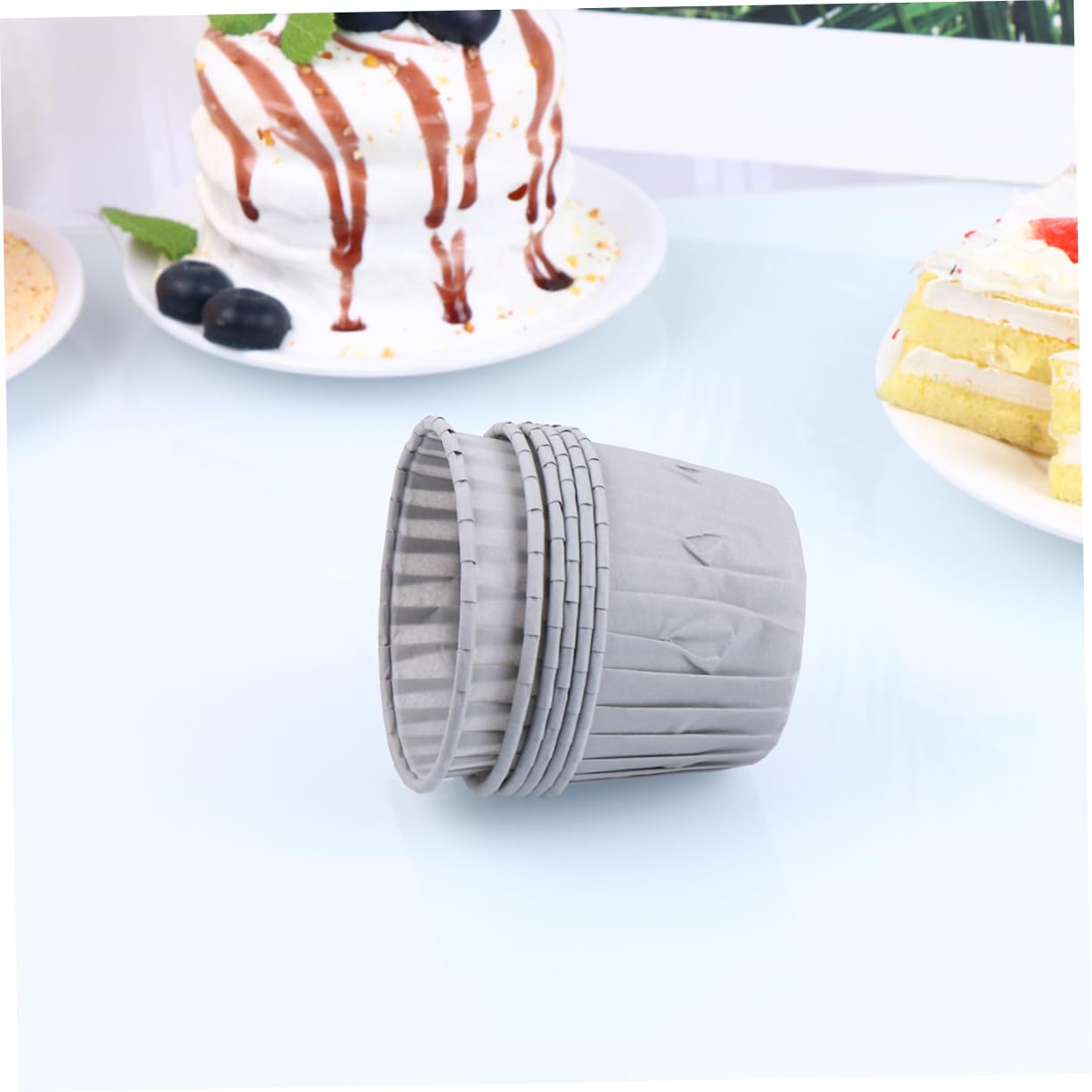 LIFKOME 150piezas Muffin Cups De Papel Resistente Al Accesorios Para Repostería Soporte Para Pequeños Pasteles Para Fiestas y Celebraciones