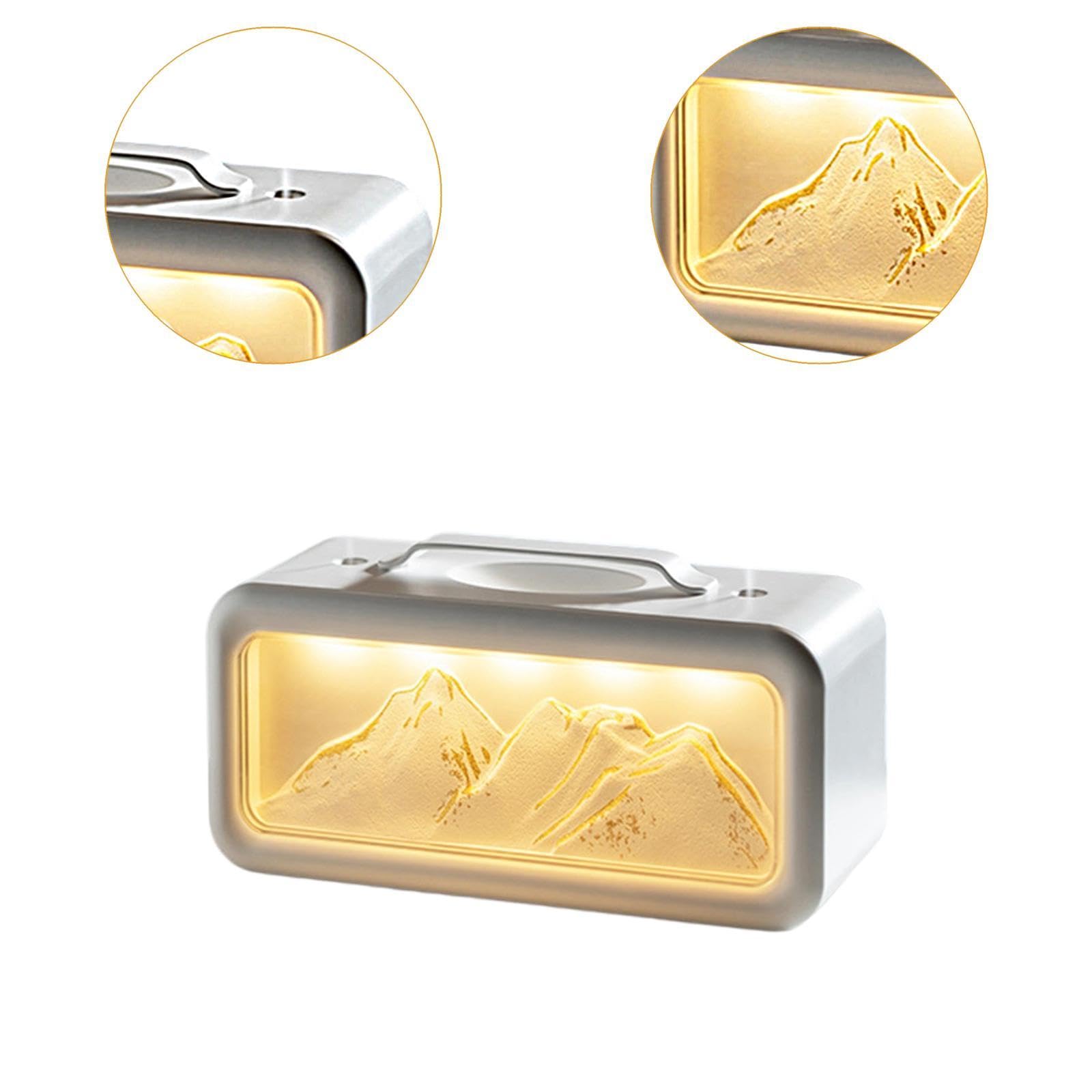 Mist Nuit Diffuseur Arôme Double Jet Faible Bruit USB Fonction Nuit Matériau PP Adapté Chambre Bébé Séjour, Blanc